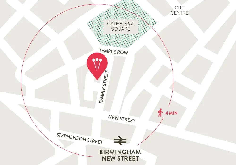 flight club birmingham map