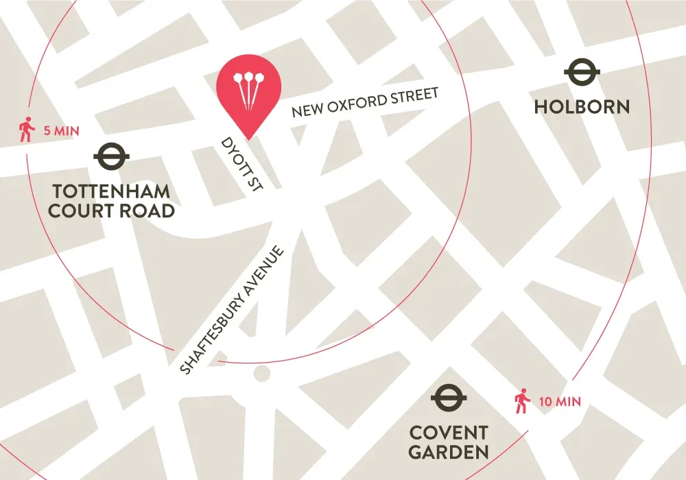 flight club bloomsbury map