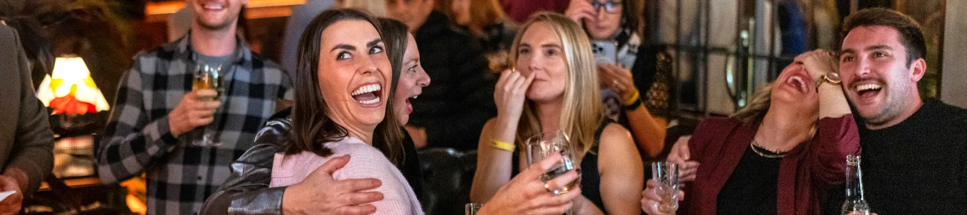girls having fun with drinks