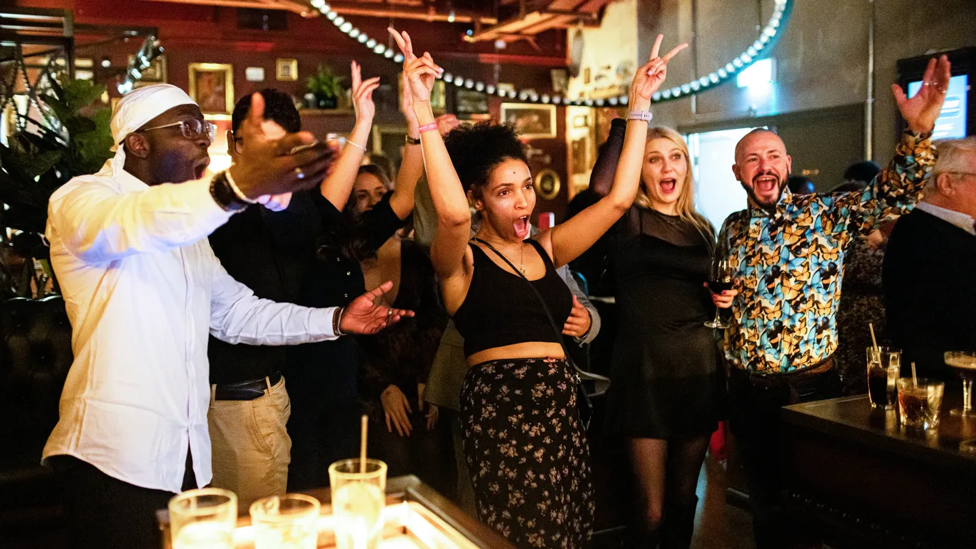 people celebrating